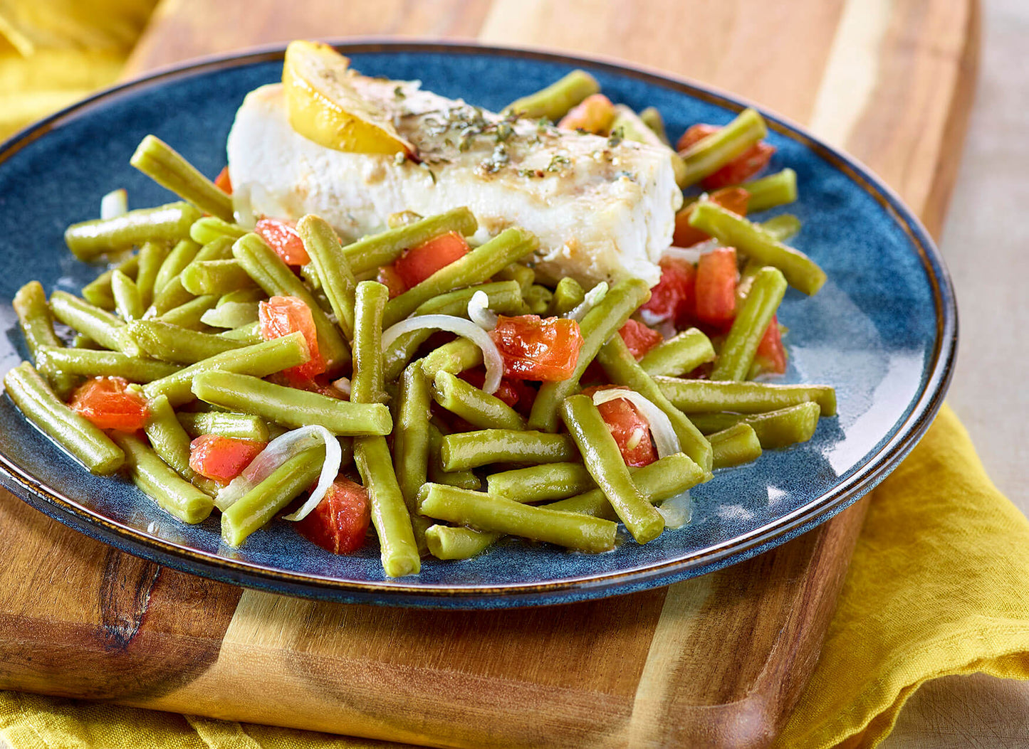 Plat du Mardi 2/06 - Dos de colin aux agrumes, haricots verts