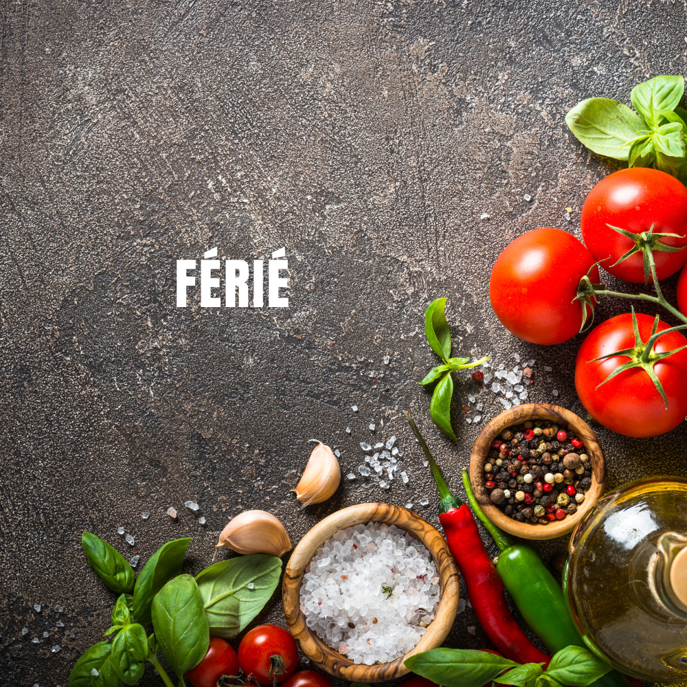 Plat du Mardi 30/12 - Férié