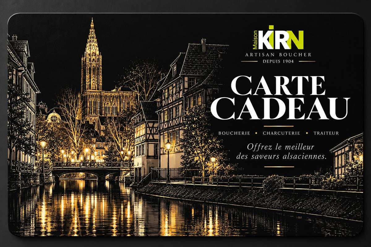 Carte cadeau Maison Kirn – artisan boucher depuis 1904, Strasbourg