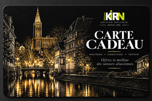 Carte cadeau Maison Kirn – artisan boucher depuis 1904, Strasbourg