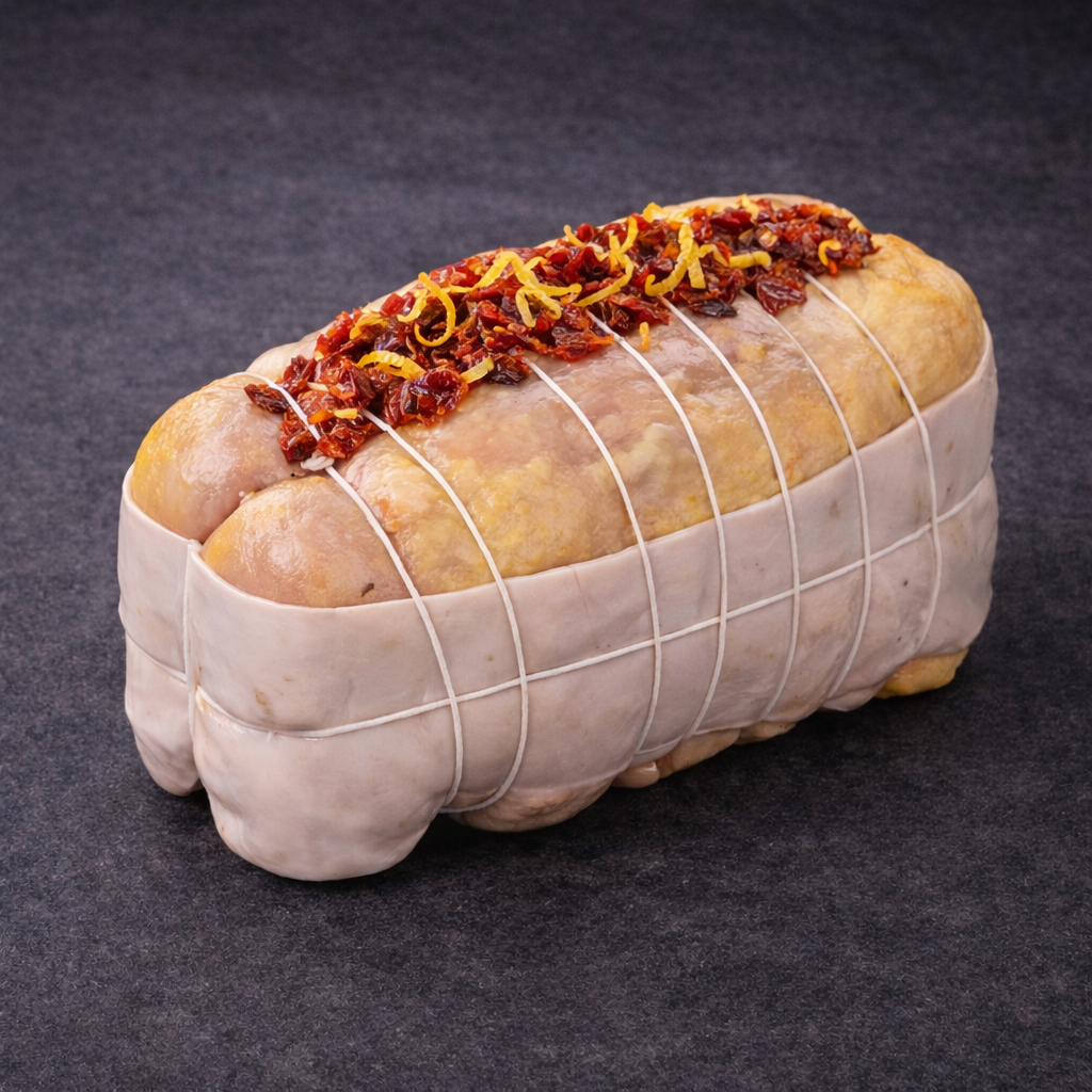 Chapon farci à l'italienne ricotta citron