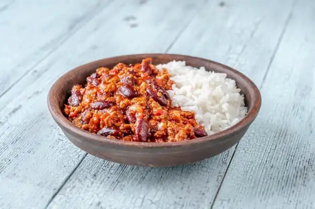 Plat du Mercredi 12/08 - Chili con carne, riz