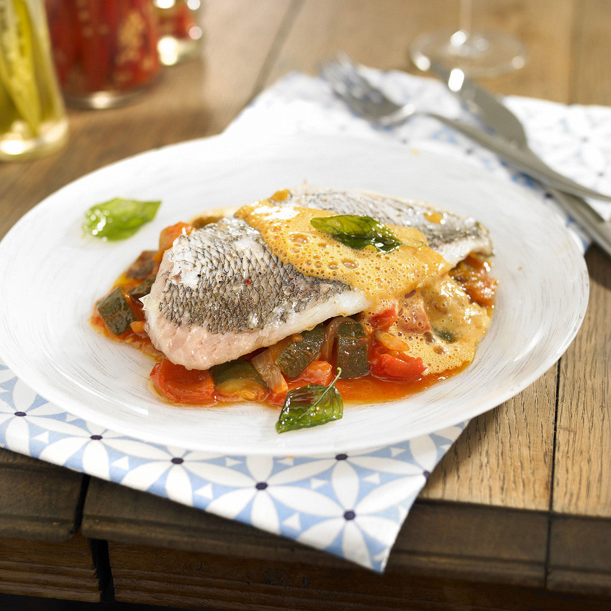 Plat du Mardi 1/09 - Filet de daurade aux agrumes, ratatouille
