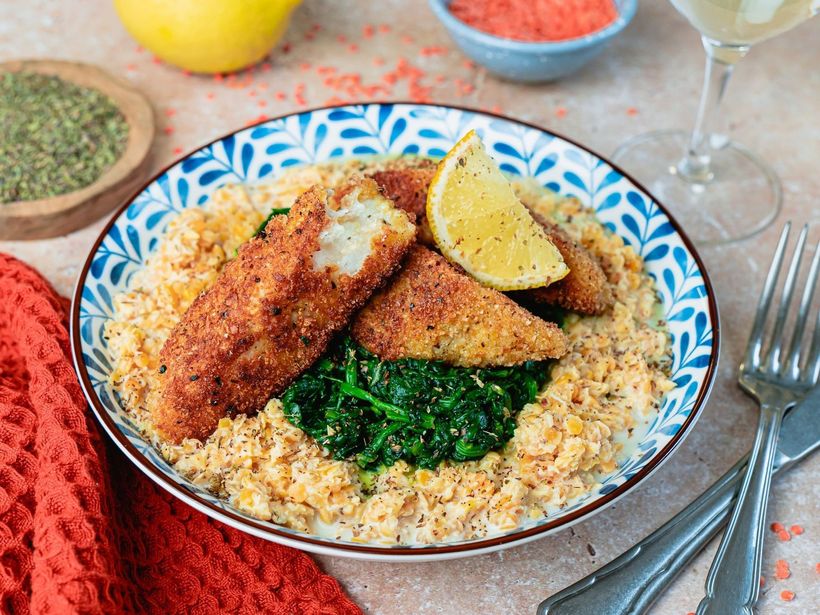 Plat du Mardi 13/10 - Filet de hoki crème d'épinards, riz pilaf