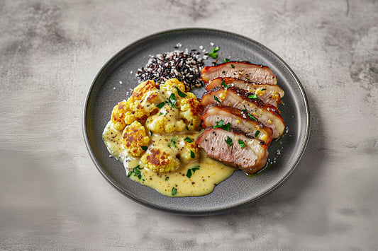 Plat du Jeudi 19/02 - Filet mignon de porc forestier, gratin de choux fleurs