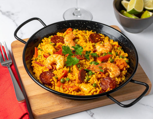 Plat du Samedi 13/06 - Paella catalane (poulet et chorizo)