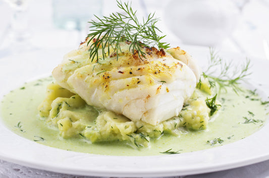 Plat du Mardi 03/02 - Filet de perche sur crème d'artichaut, risotto, chou-fleur & butternut