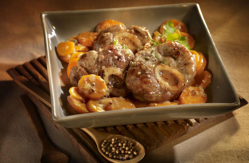 Plat du Mercredi 3/06 -Poitrine de veau braisée, carottes vichy