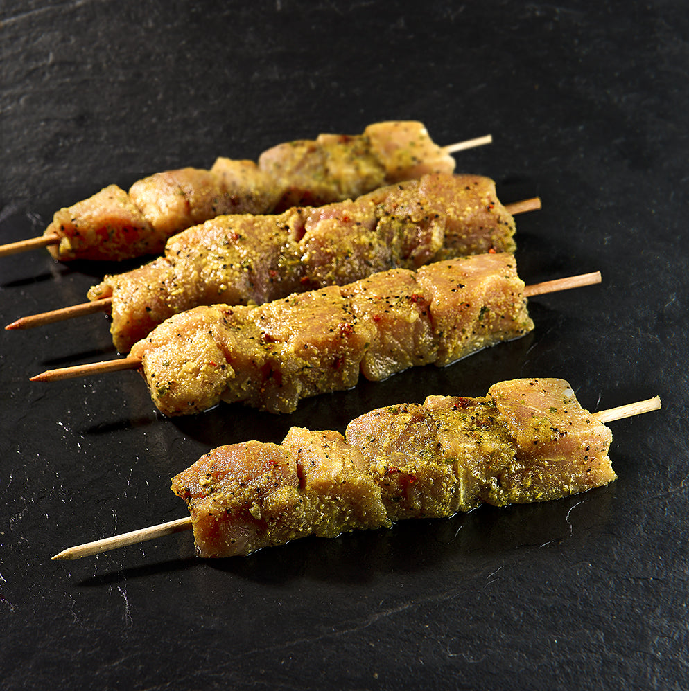 Brochette de porc à la moutarde