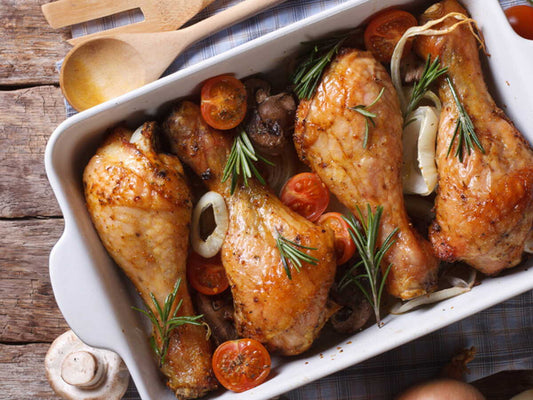 Plat du Jeudi 05/02 - Cuisse de poulet, flan de légumes