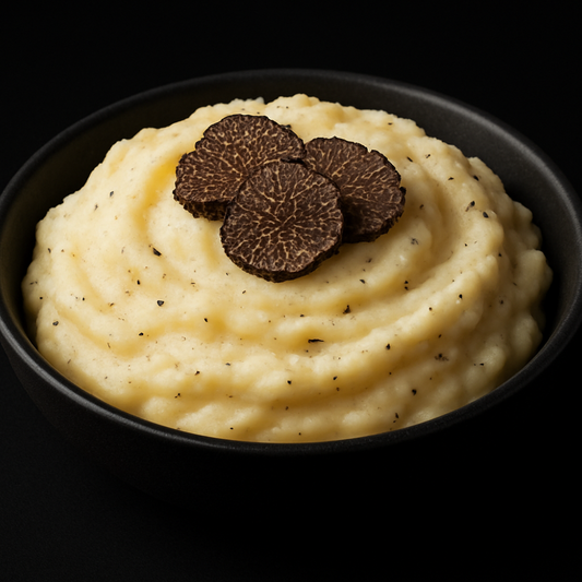 Mousseline de pomme de terre aux brisures de truffe noire du Périgord