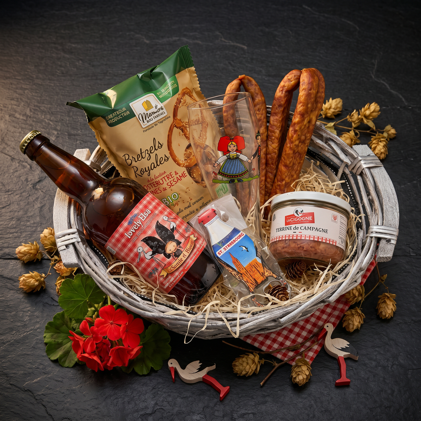 Corbeille "La Winstub" - L'apéro alsacien