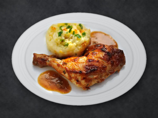 Plat du Jeudi 15/10 - Cuisse de poulet, flan de légumes