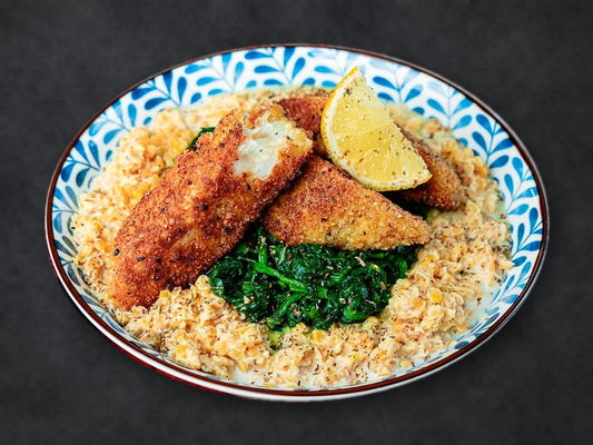 Plat du Mardi 13/10 - Filet de hoki crème d'épinards, riz pilaf