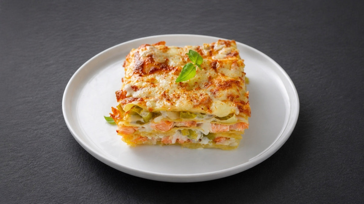 Plat du lundi 9/11 -Lasagne saumon, poireaux
