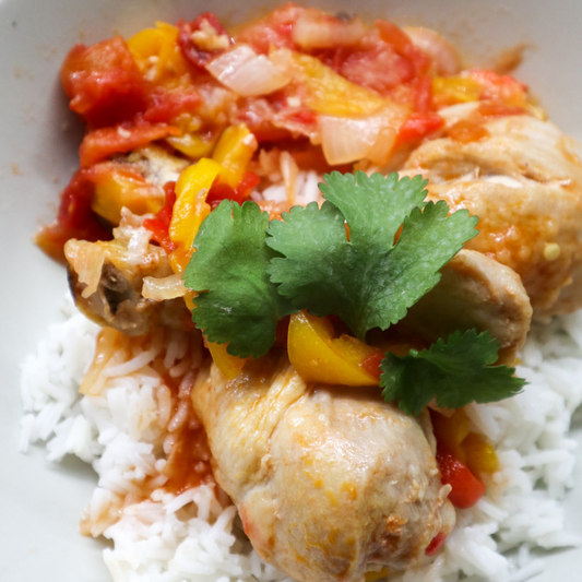 Plat du Samedi 14/02 - Poulet basquaise, riz