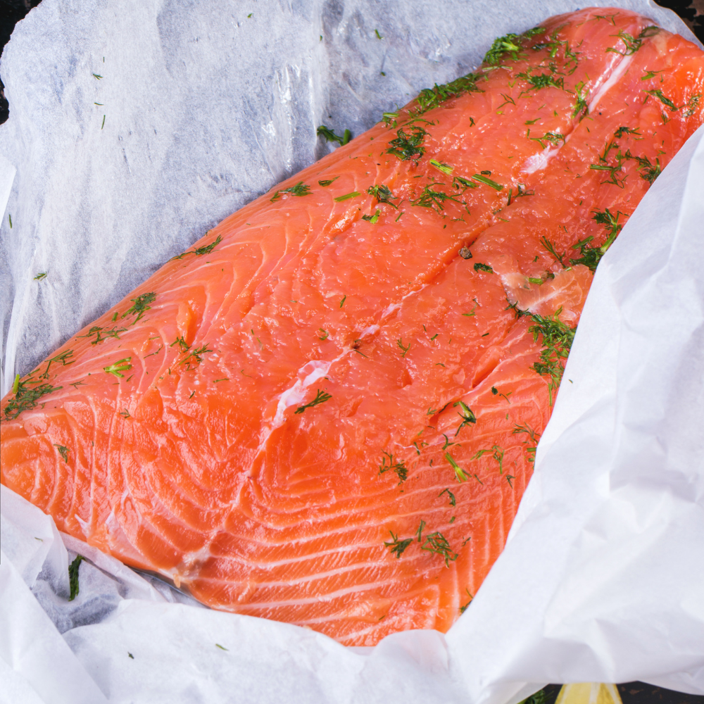 Saumon mariné à l'aneth